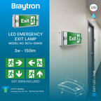 LED Notausgang Notleuchte Notbeleuchtung Rettungsweg Fluchtwegleuchte Wandmontage 3W – Bild 8