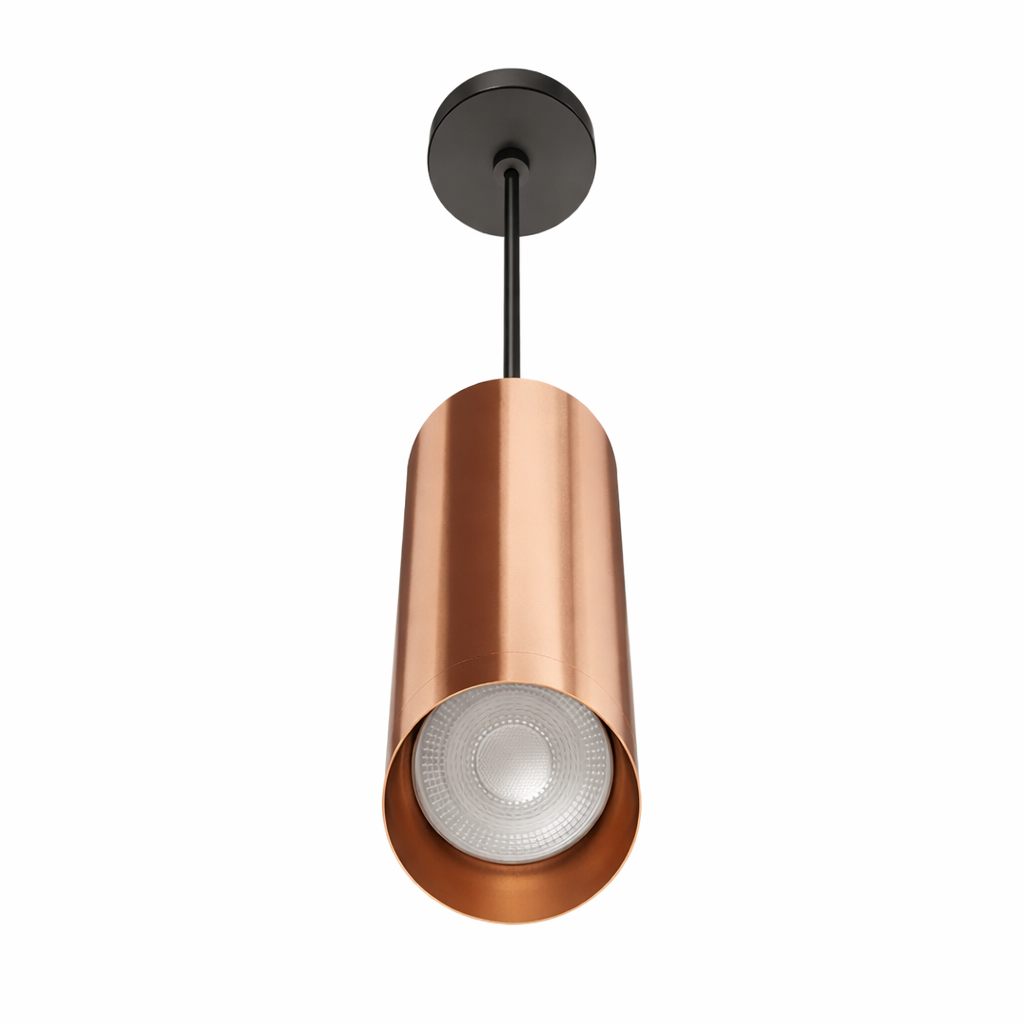 LED Pendelleuchte GU10 zylindrisch Aluminium gold Ø60mm | PurpleLights – Bild 4