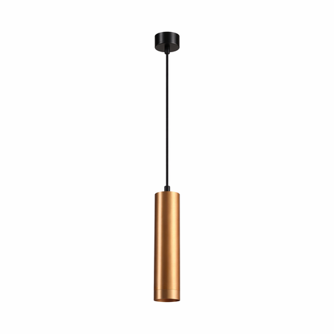 LED Pendelleuchte GU10 zylindrisch Aluminium gold Ø60mm | PurpleLights