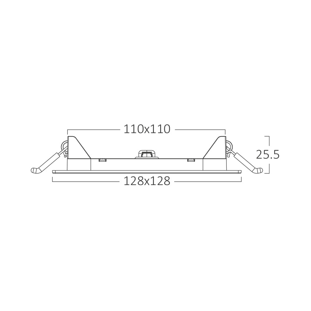 LED Panel 6W 230V 3CCT Eckig Ultraflach IP40 LED Einbauleuchte 470 Lumen Weiß – Bild 2