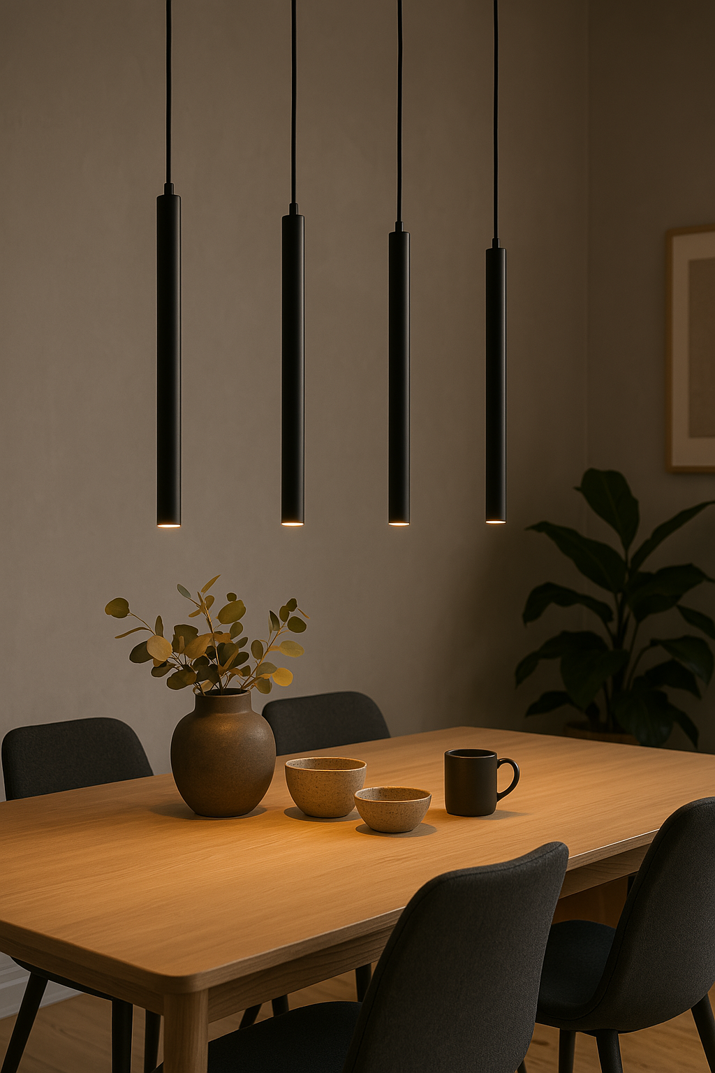 LED moderne Hängeleuchte Esstischbeleuchtung schwarz G9 Hängelampe Leuchte Spot Zylindrisch Ø2,8 cm – Bild 2