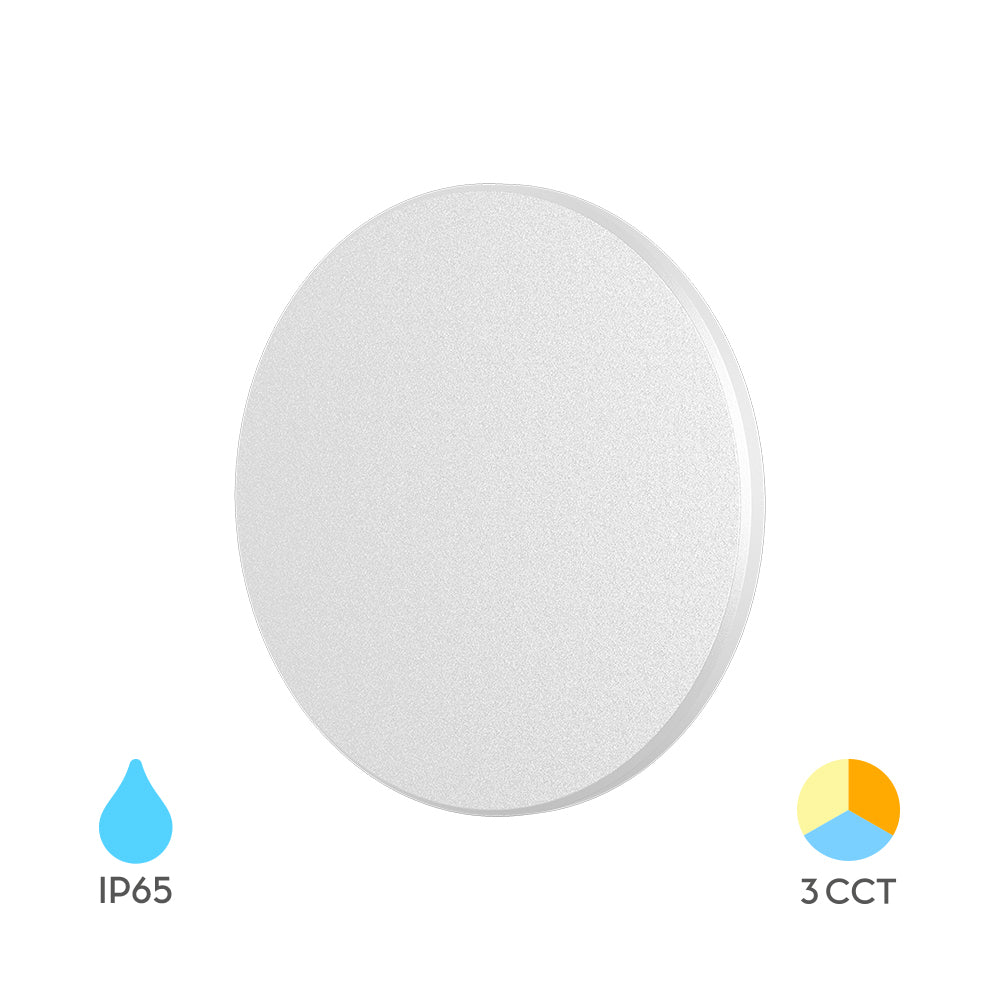 LED Außenwandleuchte 8W 3CCT – Rund Weiß – 760 lm – IP65 Ø120 mm indirekte Beleuchtung – Bild 1