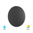 LED 8W Ø120 mm Wandleuchte Designer Wandlicht Rund Schwarz indirekte Beleuchtung IP65 3000-6500K – Bild 1