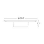 LED 8W Ø120 mm Wandleuchte Designer Wandlicht Rund Schwarz indirekte Beleuchtung IP65 3000-6500K – Bild 6