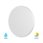 LED 10W Ø180 mm Wandleuchte Designer Wandlicht Rund Weiß indirekte Beleuchtung IP65 3000-6500K – Bild 1