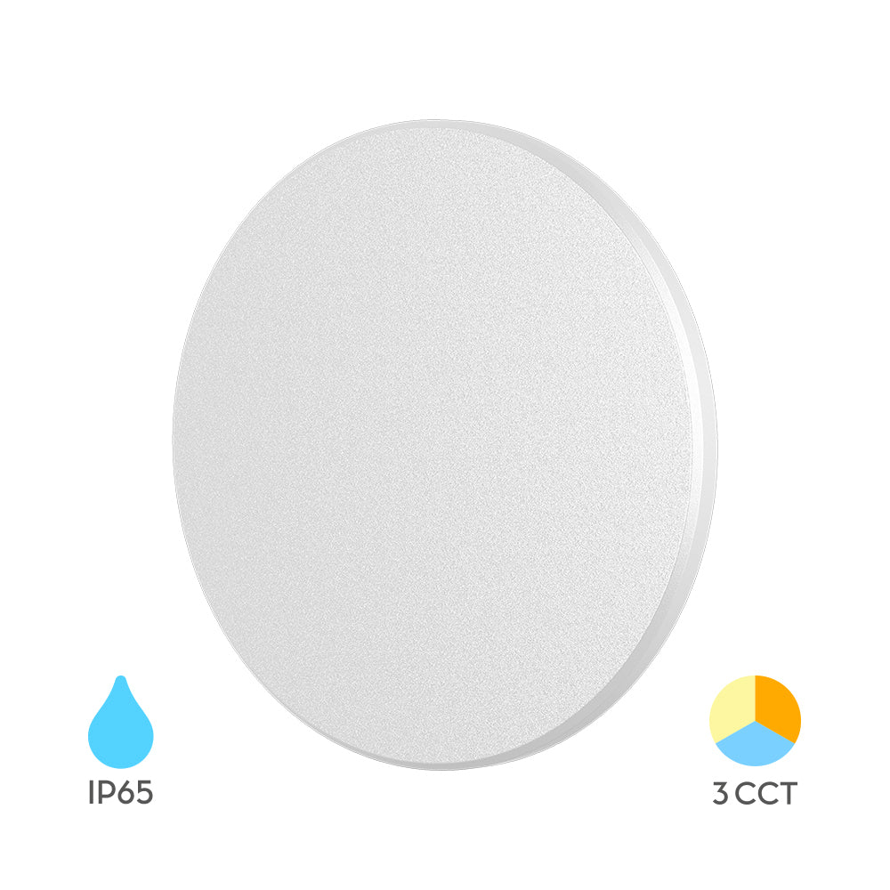 LED 10W Ø180 mm Wandleuchte Designer Wandlicht Rund Weiß indirekte Beleuchtung IP65 3000-6500K – Bild 1