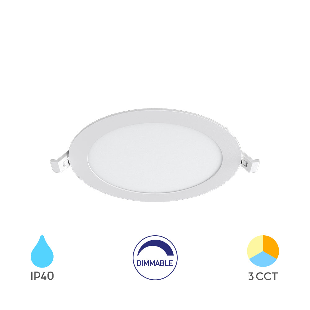 Braytron 12W LED Panel Dimmbar Einbauspot Einbaustrahler Deckenstrahler Flach IP40 CCT 3in1 – Bild 1