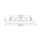Braytron 12W LED Panel Dimmbar Einbauspot Einbaustrahler Deckenstrahler Flach IP40 CCT 3in1 – Bild 8