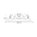 12W LED Panel Einbaustrahler Deckenspot Ultra Flach Einbauleuchte Einbauspot 230V 6500K Kaltweiß – Bild 8