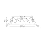 15W LED Panel Einbaustrahler Deckenspot Ultraflach Einbauleuchte Einbauspot 230V IP40 4000K Neutralw – Bild 8