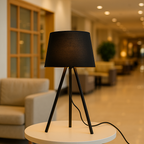 Braytron Tischleuchte – Moderne 3-Bein Lampe mit E27 Fassung schwarz