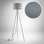 Braytron Stehleuchte Grau – 3-Bein, 155 cm, sat. Kunststoffschirm, E27 – Bild 2