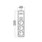 Braytron 3-Fach Mehrfachsteckdose ohne Kabel mit Schalter mit Kindersicherung & Zubehör – Bild 7