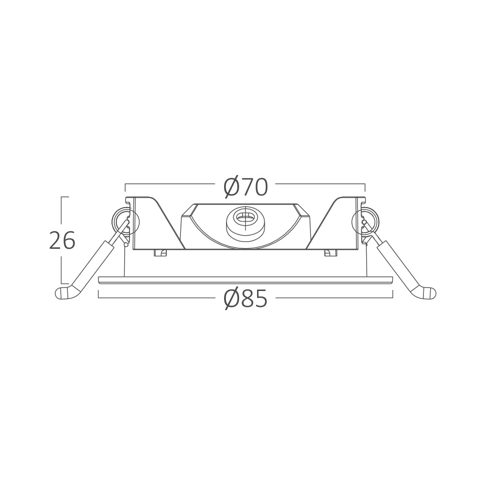 Braytron 4W LED Panel Dimmbar Einbauspot Einbaustrahler Deckenstrahler Flach IP40 CCT 3in1 280 Lumen – Bild 6