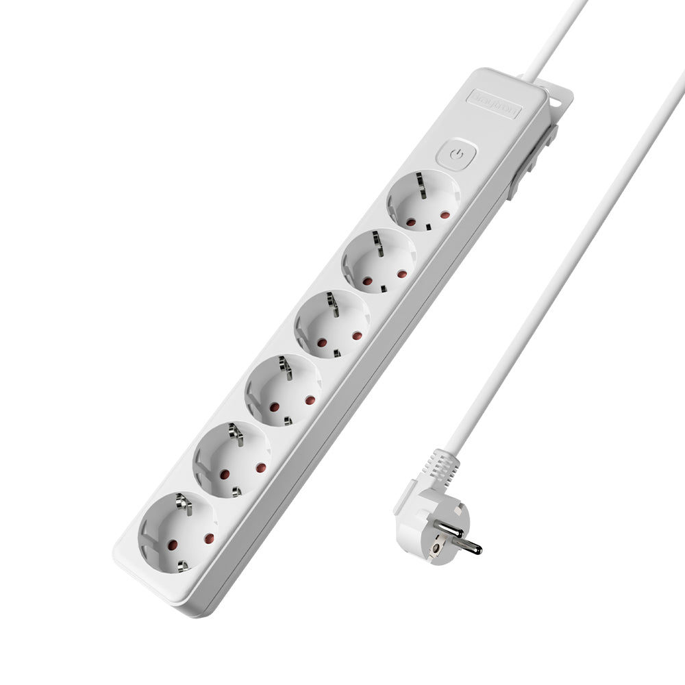 Braytron 6-Fach Mehrfachsteckdose mit 1,5m Kabel mit Schalter mit Kindersicherung & Zubehör – Bild 1