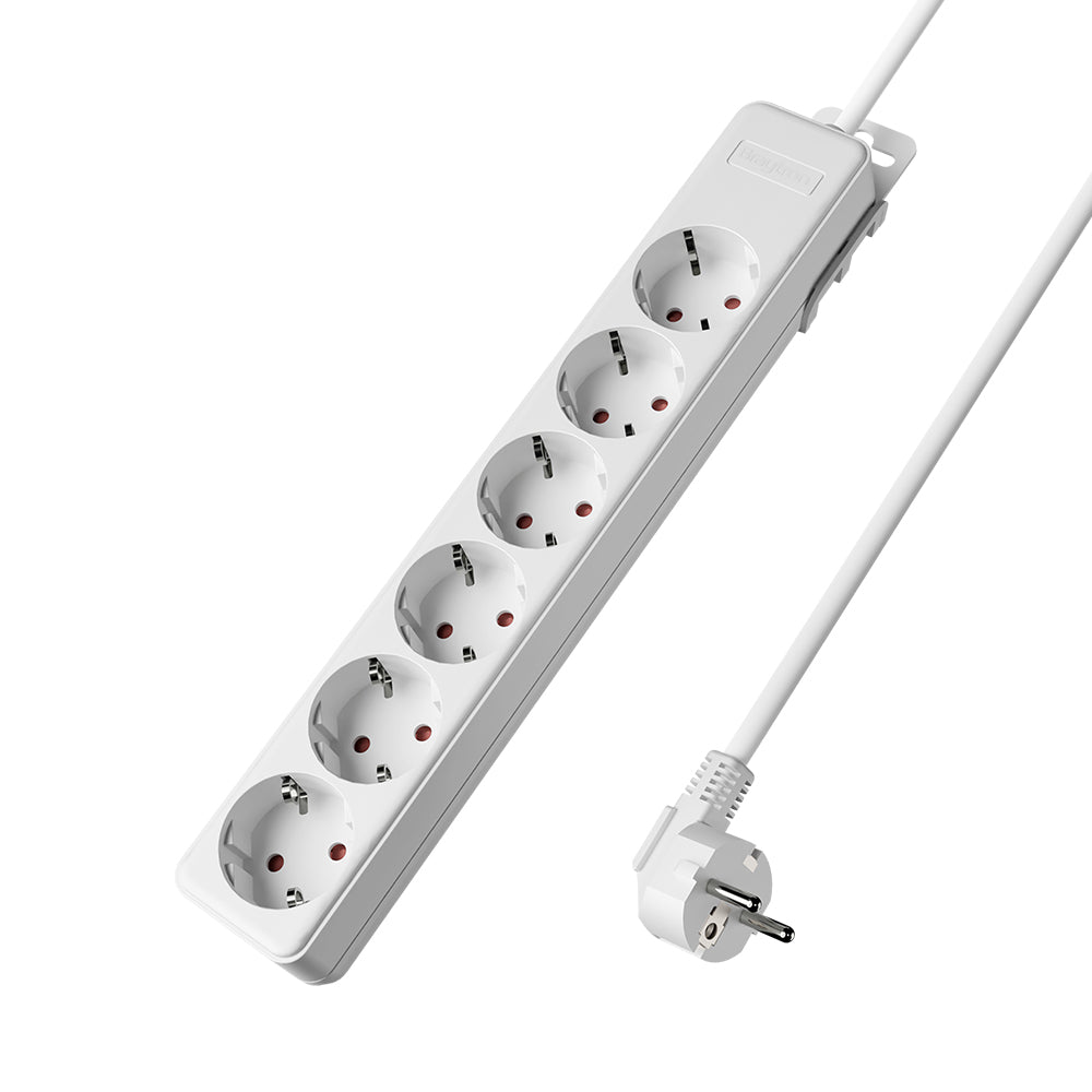 Braytron 6-Fach Mehrfachsteckdose mit 1,5m Kabel ohne Schalter mit Kindersicherung & Zubehör – Bild 1