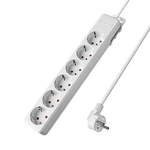 Braytron 6-Fach Mehrfachsteckdose mit 1,5m Kabel ohne Schalter mit Kindersicherung & Zubehör – Bild 1