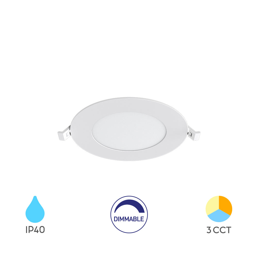 Braytron 6W LED Panel Dimmbar Einbauspot Einbaustrahler Deckenstrahler Flach IP40 CCT 3in1 – Bild 1