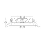 Braytron 6W LED Panel Dimmbar Einbauspot Einbaustrahler Deckenstrahler Flach IP40 CCT 3in1 – Bild 8