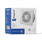 Braytron Badlüfter Wandlüfter WC Küche Ventilator Lüfter Ø100 mm Leise 34dB, 100 m³/h 12W – Bild 4
