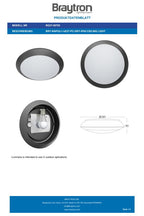 Braytron Deckenleuchte Deckenlampe Deckenlicht E27 Grau Eingang Flur Außenbereich modern – Bild 9