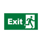 Einlegeschilder 260×128 mm Notausgang Exit mit Person PVC – Bild 1