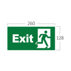 Einlegeschilder 260×128 mm Notausgang Exit mit Person PVC – Bild 3