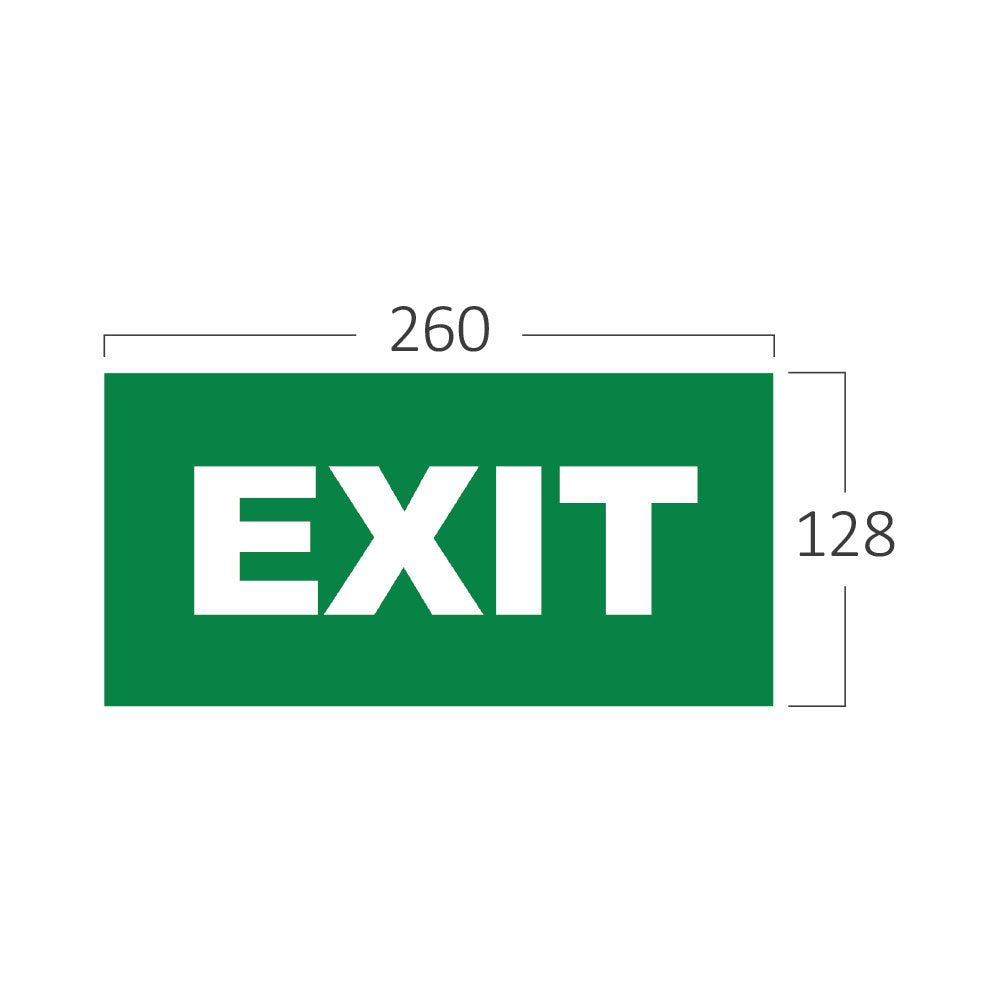 Einlegeschilder 260×128 mm Notausgang EXIT mit weißem Hintergrund PVC – Bild 3