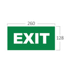 Einlegeschilder 260×128 mm Notausgang EXIT mit weißem Hintergrund PVC – Bild 3
