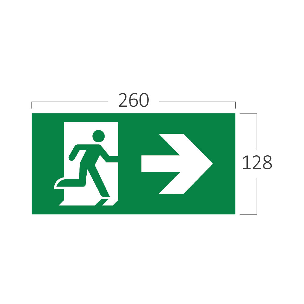 Einlegeschilder 260×128 mm Notausgang Pfeile Rechts/Links PVC – Bild 3