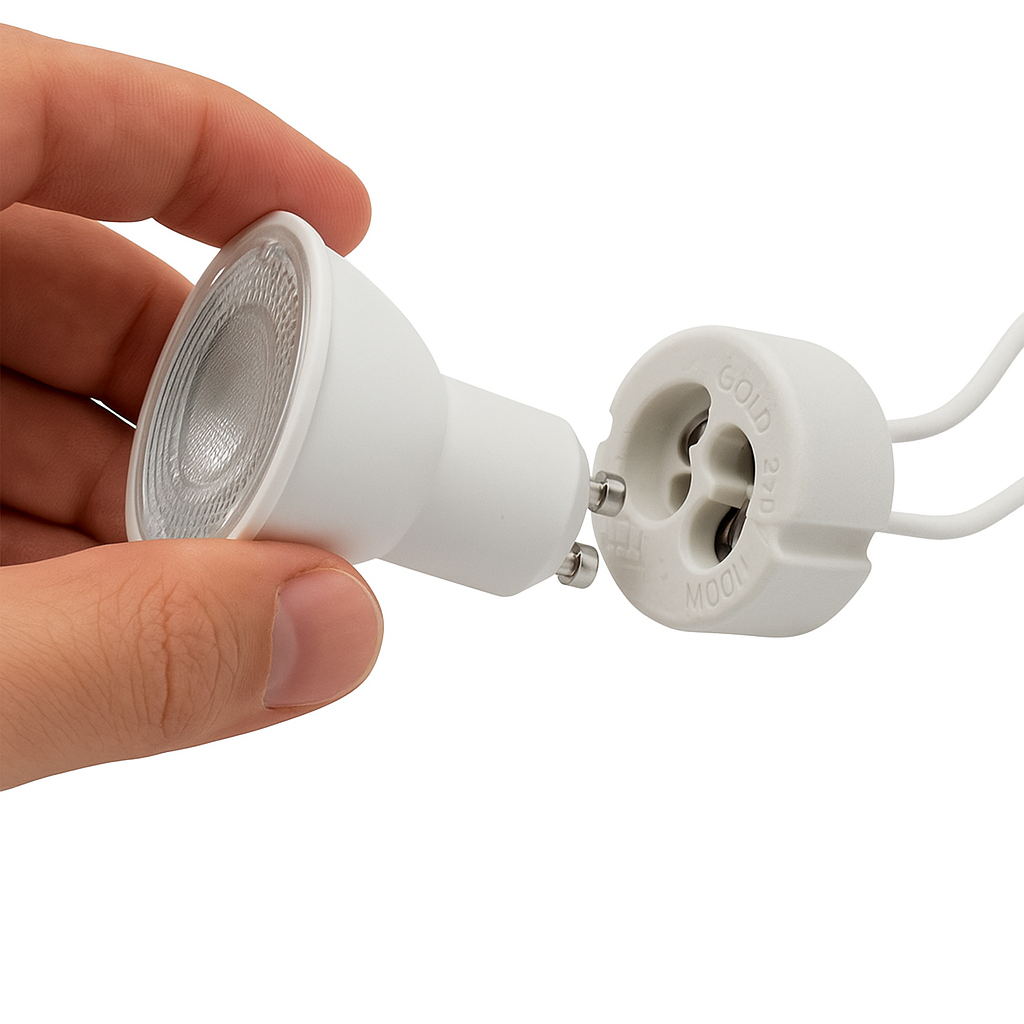 Braytron GU10 Keramikfassung Sockel für LED Halogen Leuchtmittel Lampenfassung 230V – Bild 2