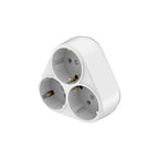 Braytron kompakter 3 Fach Mehrfachstecker Steckdosen Typ F Steckdosenverteiler Dreiecksform – Bild 4