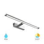 Braytron LED 12 Watt 60 Spiegelleuchte Badlampe 3CCT IP44 900 Lumen Wandlampe silbern/chrom – Bild 1