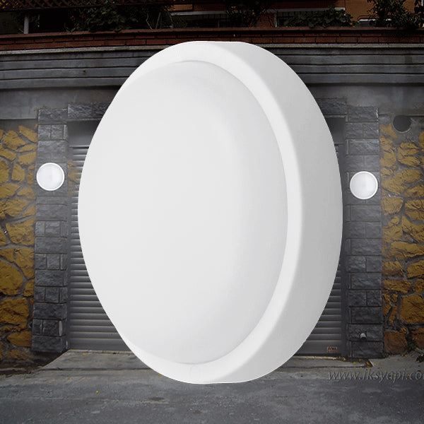 Braytron LED 12W Wand Decken Leuchte Feuchtraumleuchte Keller Außen Flur Garage 3000K IP54 Bad – Bild 2