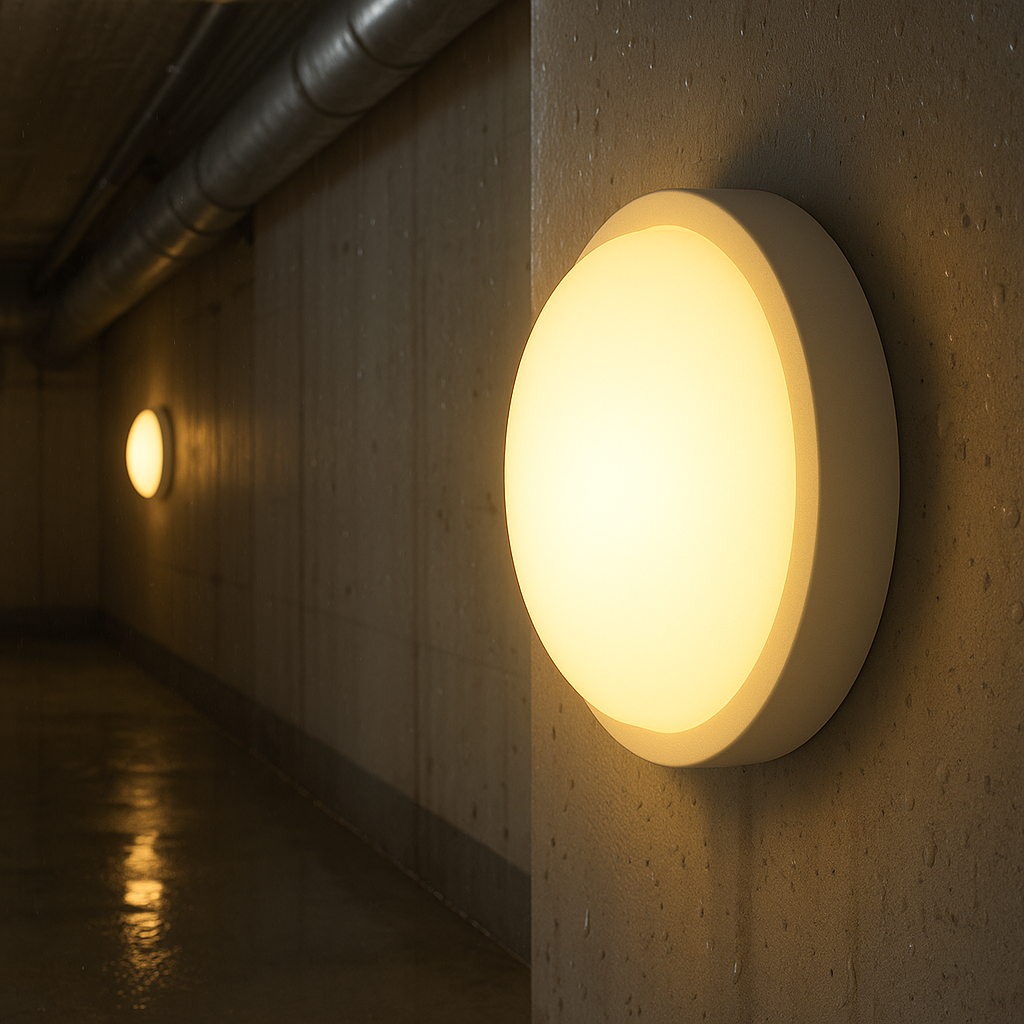 Braytron LED 12W Wand Decken Leuchte Feuchtraumleuchte Keller Außen Flur Garage 3000K IP54 Bad – Bild 9