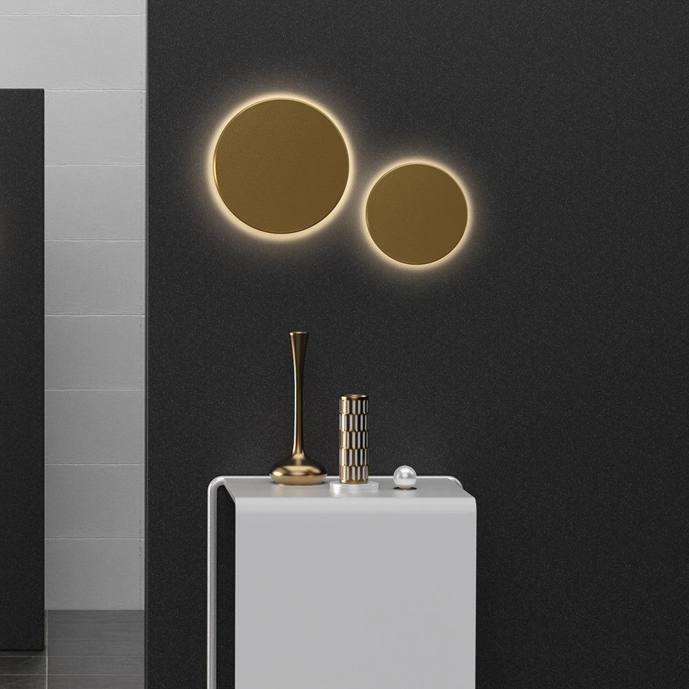 Braytron LED 12W Wandleuchte Designer Wandlicht Rund Gold indirekte Beleuchtung IP65 3in1 3000-6500K – Bild 1