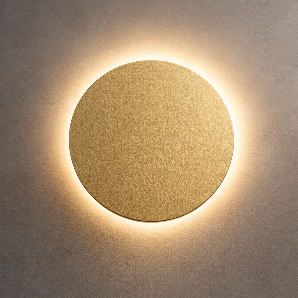 Braytron LED 12W Wandleuchte Designer Wandlicht Rund Gold indirekte Beleuchtung IP65 3in1 3000-6500K – Bild 12