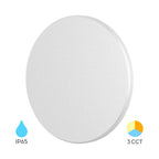 LED 12W Wandleuchte Designer Wandlicht Rund Weiß indirekte Beleuchtung IP65 3000-6500K – Bild 1