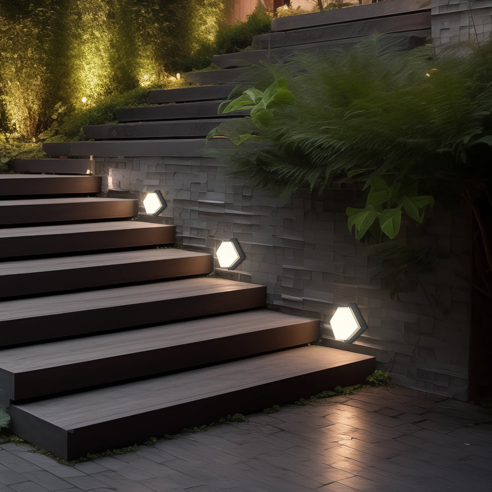LED 15W Eckig Wandleuchte Außenwandleuchte Balkon Eingang Treppenhaus 3000K warmweiß schwarz IP65 – Bild 7