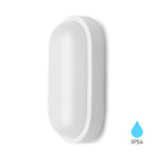 LED 18W Wand Decken Leuchte Oval Feuchtraumleuchte Weiß Außen Garage 3000K/ IP54 – Bild 1