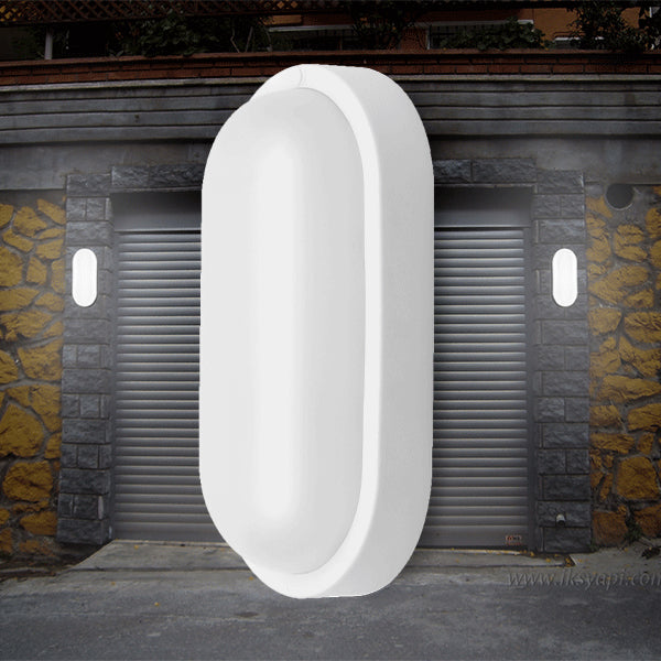 LED 18W Wand Decken Leuchte Oval Feuchtraumleuchte Weiß Außen Garage 6500K/ IP54 – Bild 8