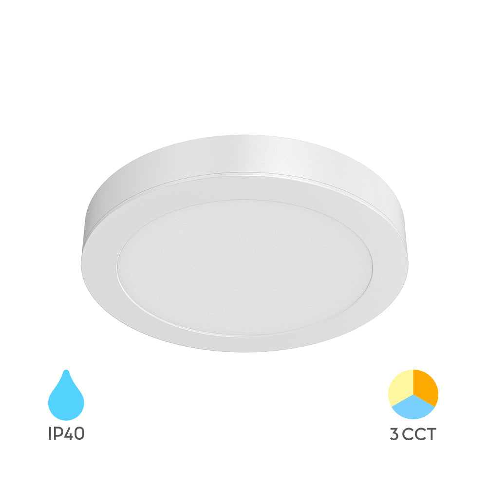 Braytron LED Aufbau Deckenleuchte Deckenlicht Rund 12W 1120LM 3CCT Ø17,2cm Ultra Slim LED Panel – Bild 1