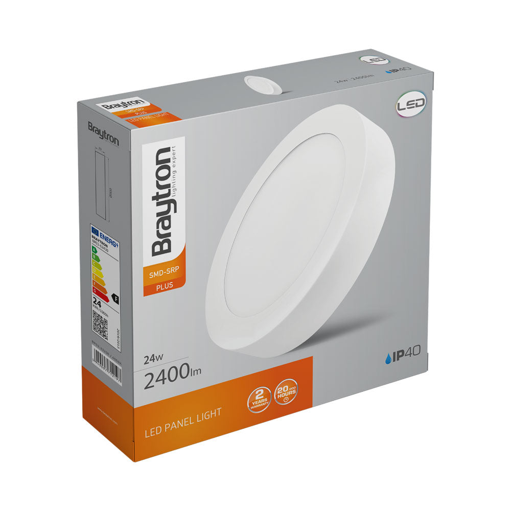 LED Aufbau Deckenleuchte Deckenlicht Rund 24W 2400LM 6500K, Ø30cm Ultra Slim LED Panel weiß – Bild 5