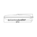 LED Deckenleuchte Ø26cm Sensor Bewegungsmelder Deckenlicht Bad rund 18W IP44 6500K – Bild 7