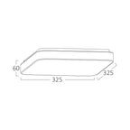 LED Deckenleuchte, Deckenlicht Eckig 24W mit Sternenhimmel-Effekt, 3IN1 Farbtemperatur, 2450 Lumen – Bild 6
