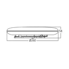 LED Deckenleuchte Deckenlicht Rund 20W 26cm Badezimmer Küche Flur Warmweiß 3000K IP44 – Bild 7
