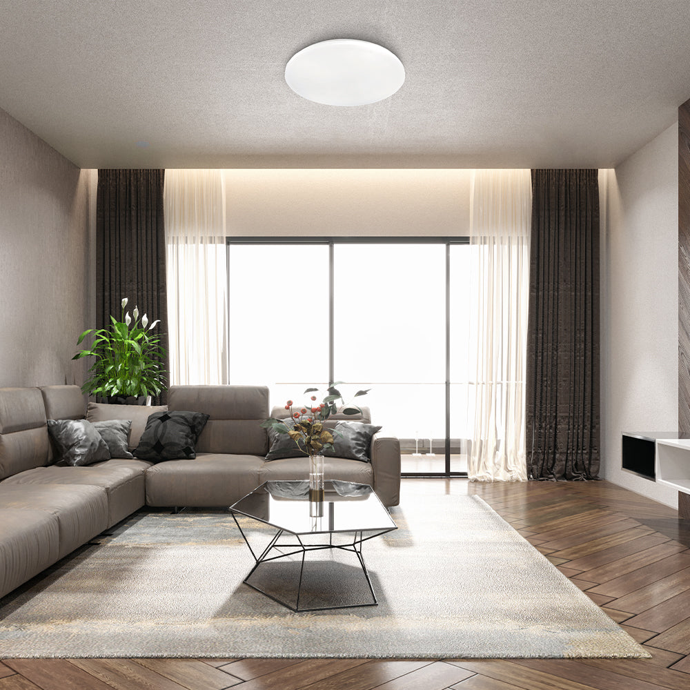 LED Deckenleuchte, Deckenlicht Rund 24W mit Sternenhimmel-Effekt, 3IN1 Farbtemperatur, 2450 Lumen – Bild 2