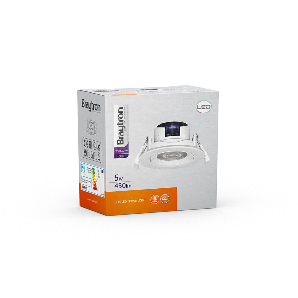 Braytron LED Deckenspot Einbauspot 5W schwenkbar IP20 4000K Neutralweiß öffnungsmaß Ø68mm – Bild 14