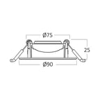 Braytron LED Deckenspot Einbauspot 5W schwenkbar IP20 4000K Neutralweiß öffnungsmaß Ø68mm – Bild 5