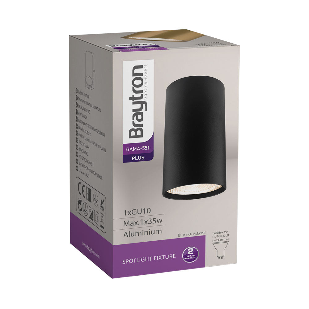 Schlanker GU10 Aufbauspot – Schwarz, Aluminium, modern, 1x35W – Bild 8